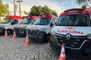 Novas ambulâncias do Serviço de Atendimento Móvel de Urgência (Samu). (Foto: Luis Fernando Amaranes/ Correio Piauiense)