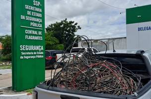 Cabos furtados são encontrados pela SSP. (Foto: Divulgação)