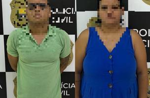 Casal é preso por tráfico e corrupção de menor no bairro Santa Luzia, na zona sul de Teresina.. (Foto: Ascom/SSP)