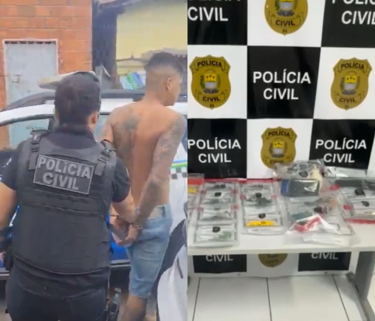 Home é preso com droga sintética ainda não identificada no estado.