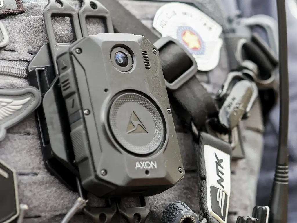 Câmera corporal da Polícia Militar.