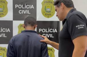 Preso suspeito de criar perfis falsos para ameaçar delegado. (Foto: PC-PI)