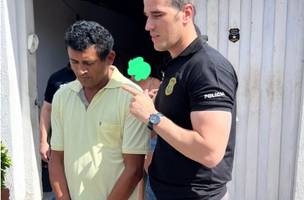 Prisão de suspeito de provocar acidente e matar três pessoas. (Foto: SSP)