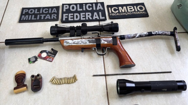 Material apreendido na Operação Sniper.