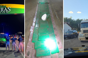 Materiais apreendidos durante a ação policial. (Foto: Divulgação/ PRF)