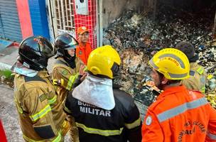 Incêndio atinge supermercado, destrói depósito e danifica apartamentos no Norte do Piauí. (Foto: Reprodução/ Ascom)
