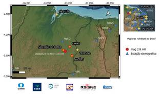Tremor de terra de magnitude 2,8 é registrado a cerca de 70 km de Teresina