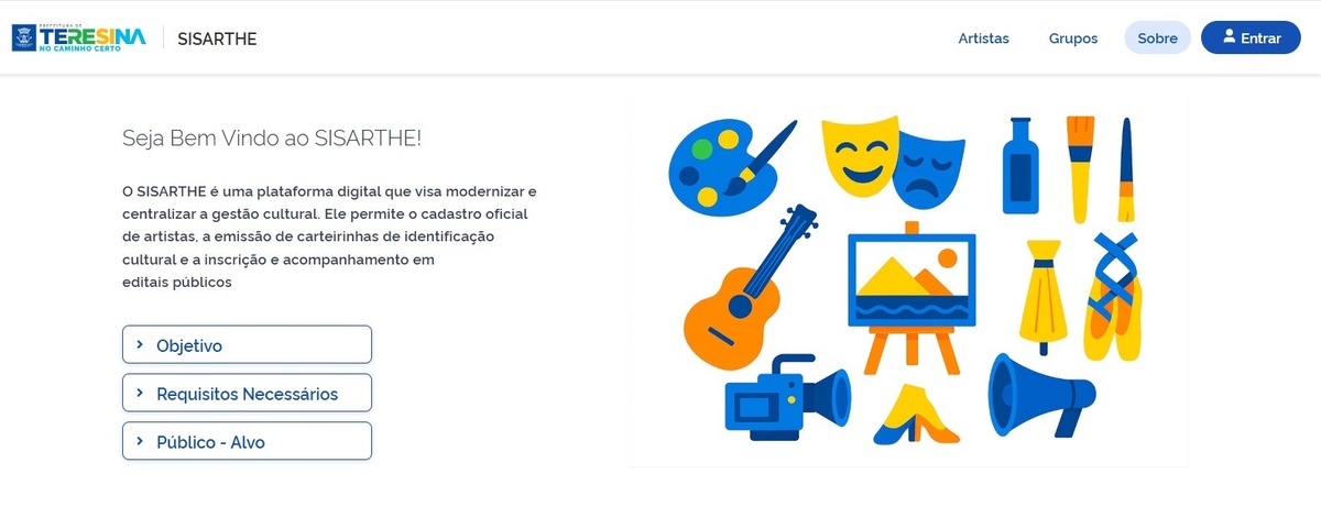 Artistas de Teresina já podem acessar serviços culturais pelo Teresina ON